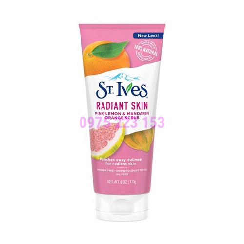 Kem tẩy tế bào chết St Ives Pink Lemon and Mandarin Orange Scrub 170g