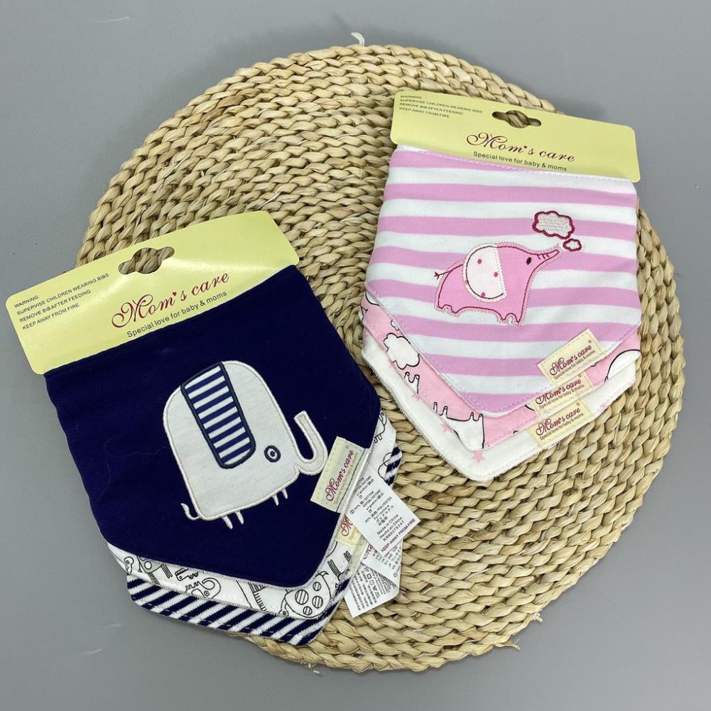 Sét 3 yếm tam giác Momcare dành cho bé sơ sinh đến 4 tuổi