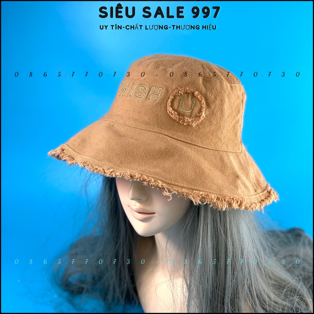 NÓN VÀNH QC MẶT CƯỜI RÁCH TUA NHẸ FROM ĐẸP NHIỀU MÀU DỄ PHỐI ĐỒ