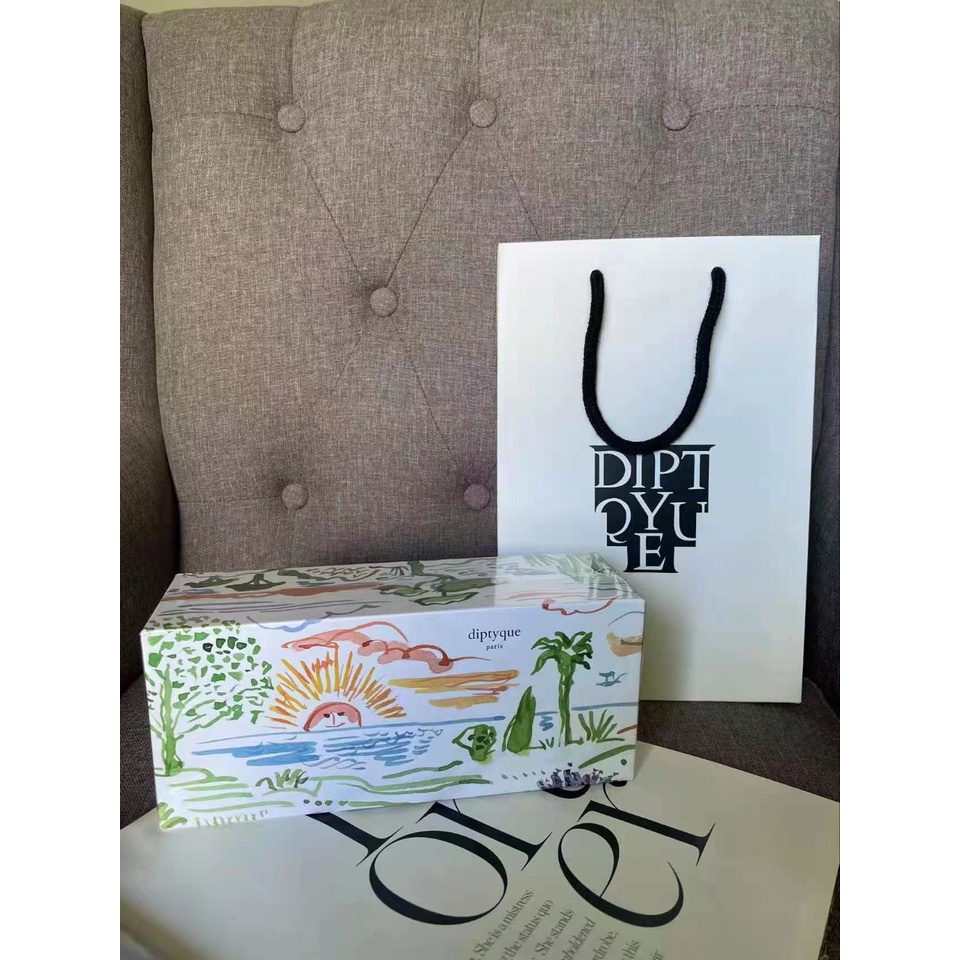 ⚜️ Diptyque Nến Thơm Diptyque Bộ Quà Tặng 3 Mùi Kèm Túi Xách Summer Tanabata