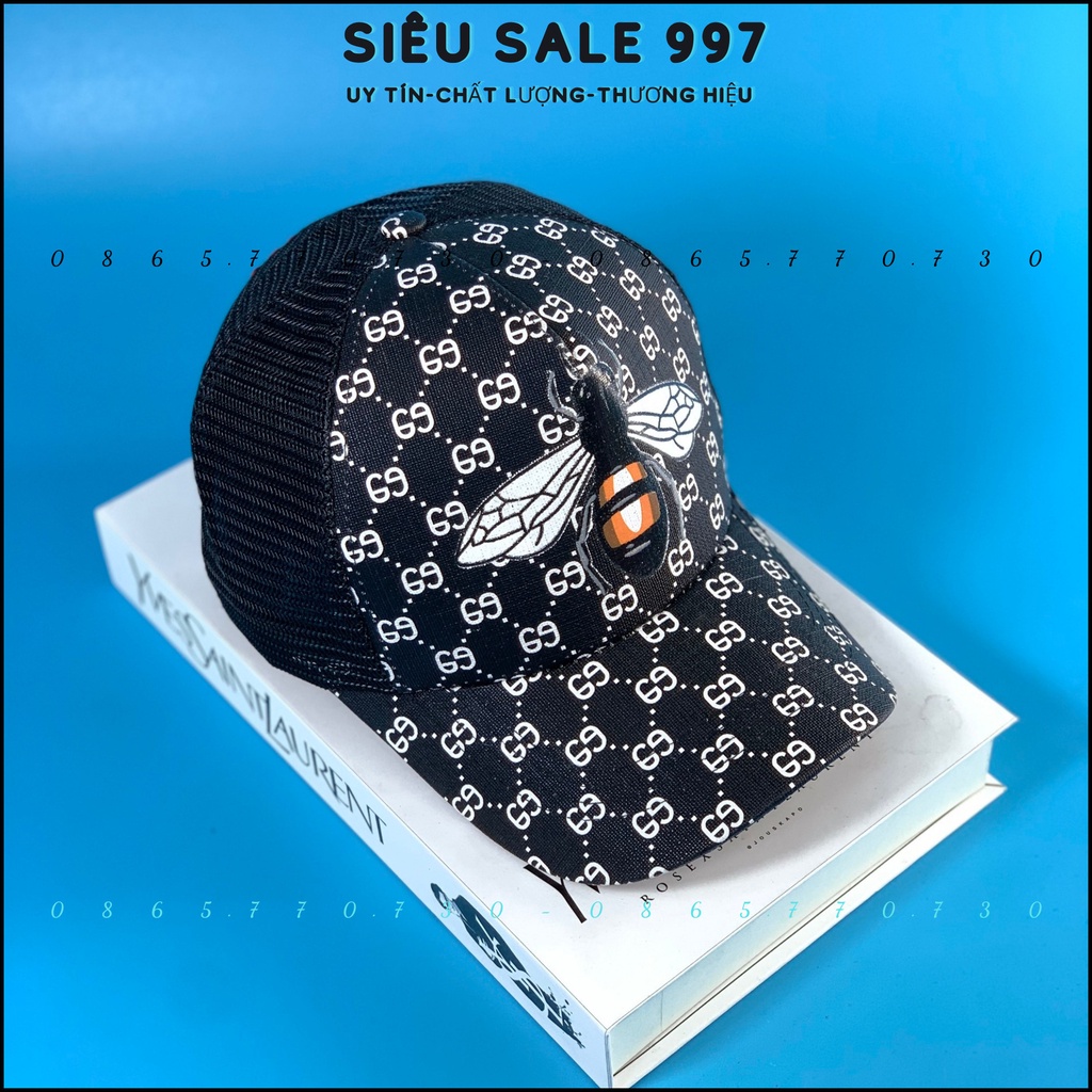 NÓN KẾT CON ONG PHỐI LƯỚI CAO CẤP FULL ĐEN NGẦU THỜI TRANG NAM NỮ