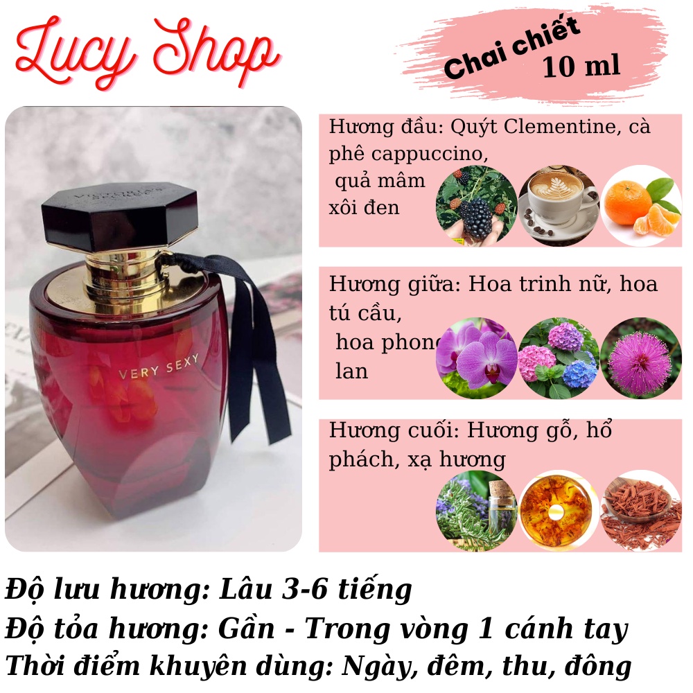 Nước Hoa Chiết Nữ Victoria's Very Sexy Quyến Rũ, Gợi Cảm Đầy Lôi Luốn- Lucy Shop