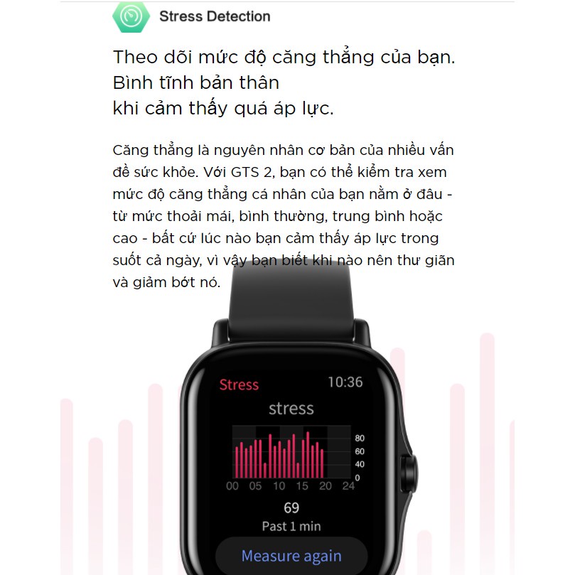 Đồng Hồ Thông Minh Cao Cấp Amazfit GTS 2 - Giao Diện Tiếng Việt - Đàm Thoại Trực Tiếp