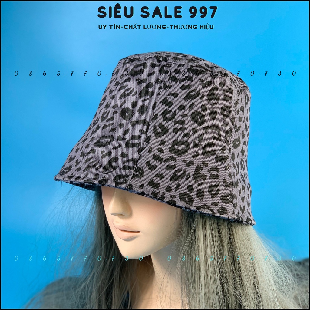 MŨ BO DẠNG NỒI CỤP HỌA TIẾT DA BEO HÀNG NHẬP QC THỜI TRANG CAO CẤP