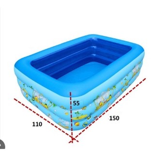 Bể bơi phao 3 tầng 1m5