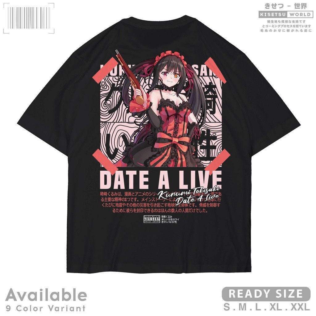 Áo thun hình KURUMI TOKISAKI DATE A LIVE cực chất giá rẻ mẫu HOT bán chạy