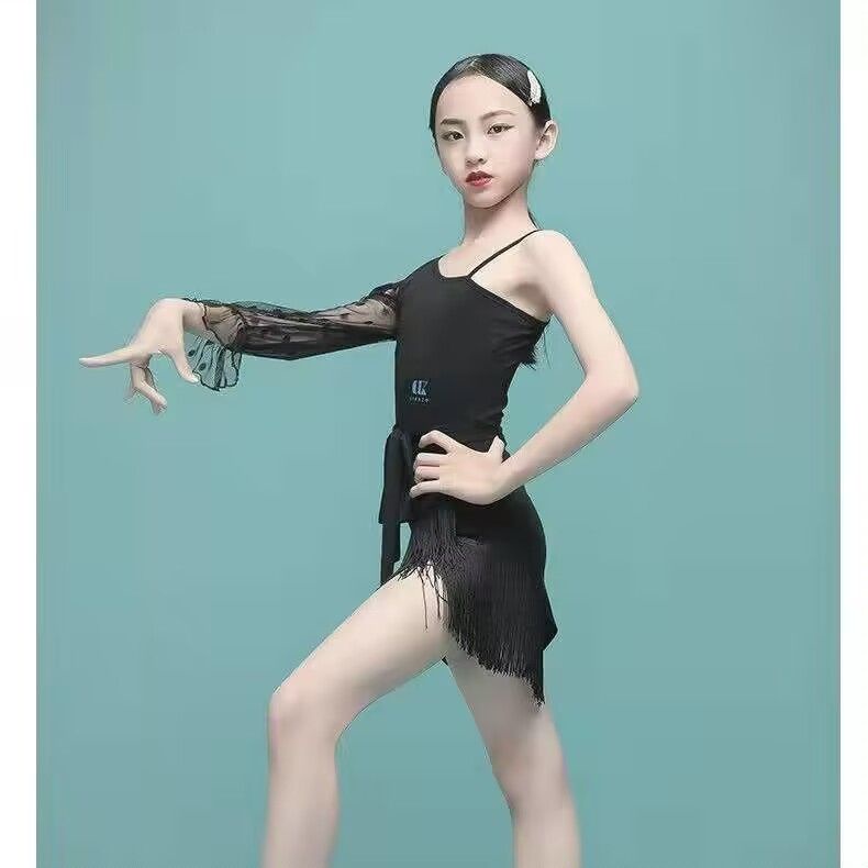 Đầm Khiêu Vũ Nhảy Latin Liền Thân 3.24 Xinh Xắn Cho Bé Gái