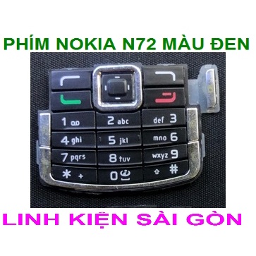 PHÍM NOKIA N72 MÀU ĐEN