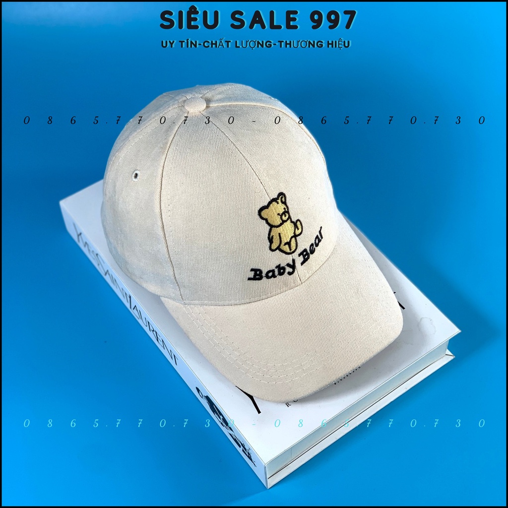 NÓN KẾT NAM NỮ CHẤT NHUNG DÀY THÊU GẤU CUTE THỜI TRANG NAM NỮ