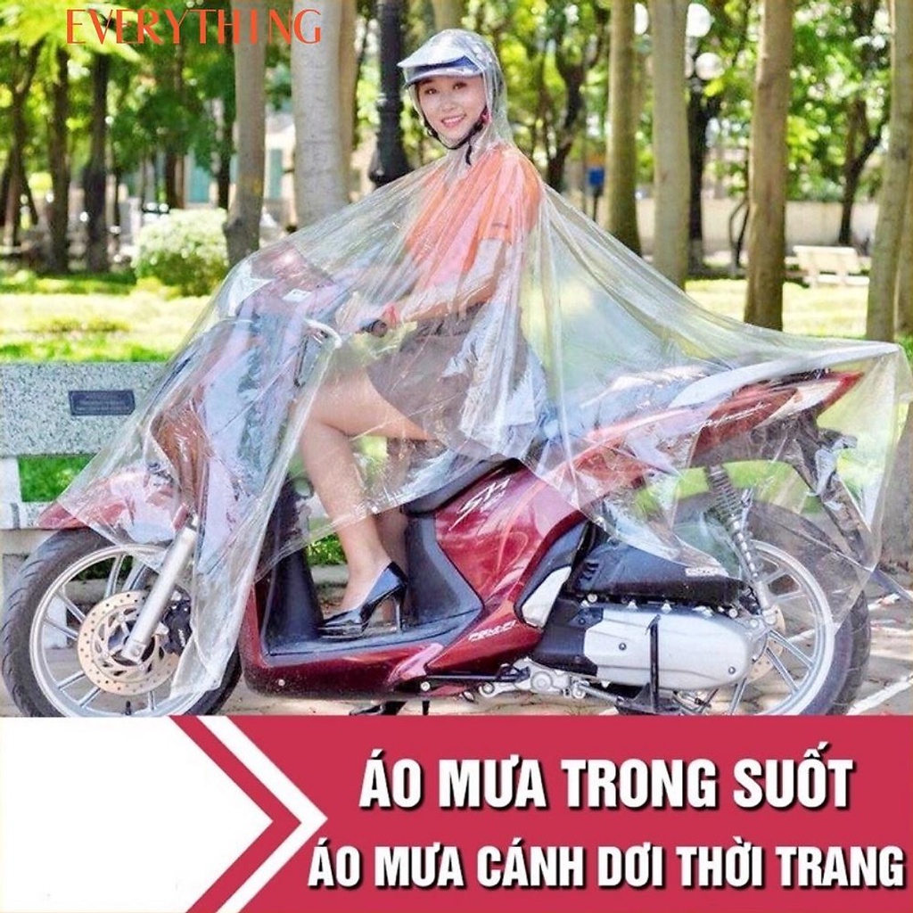 Áo Mưa Trong Suốt 1 Đầu Cánh Dơi Hàng Loại Xuất Dư. TTLVVVV!