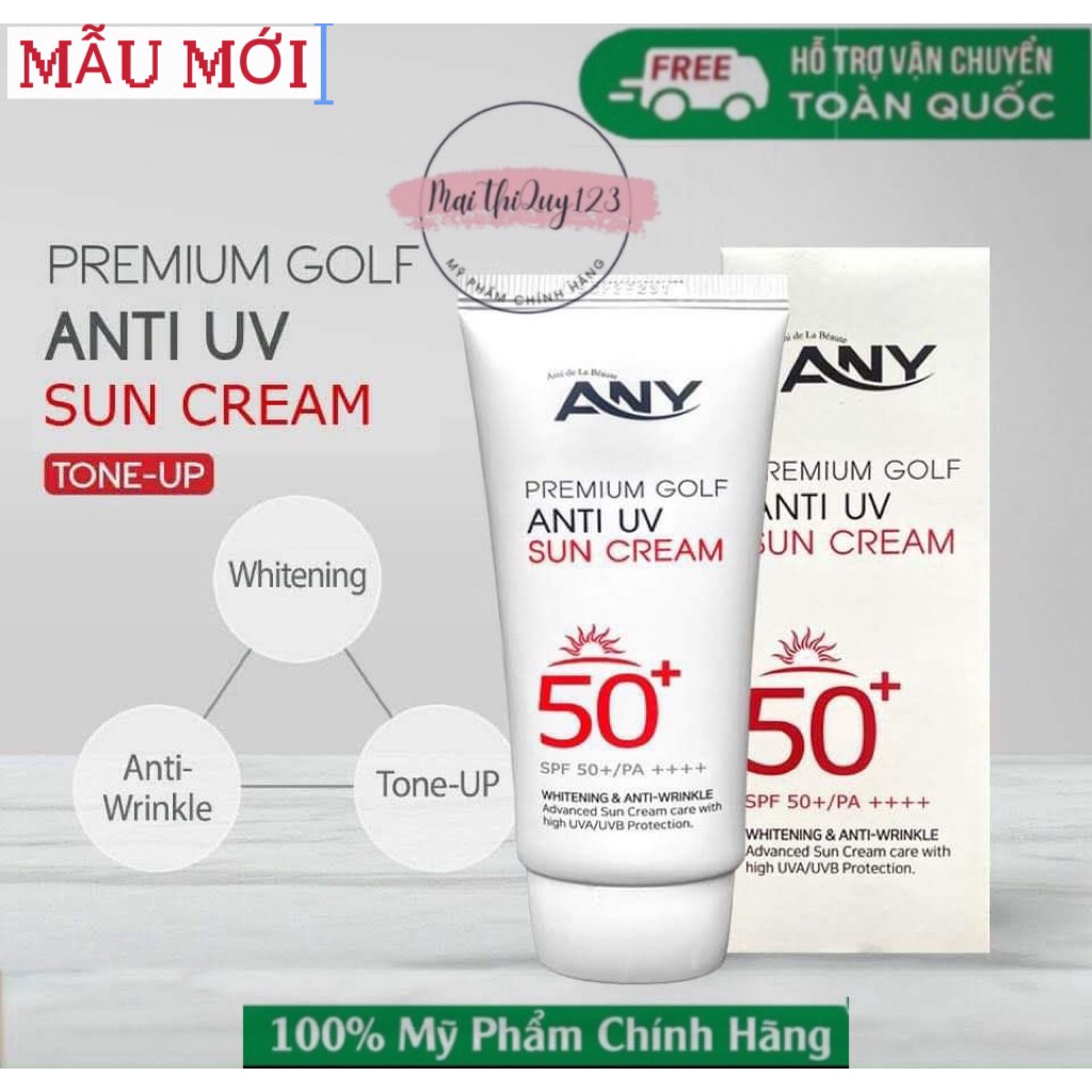 Kem Chống Nắng ANY Premium Golf Anti UV Sun Cream Tone Up 60ml, SPF 50+