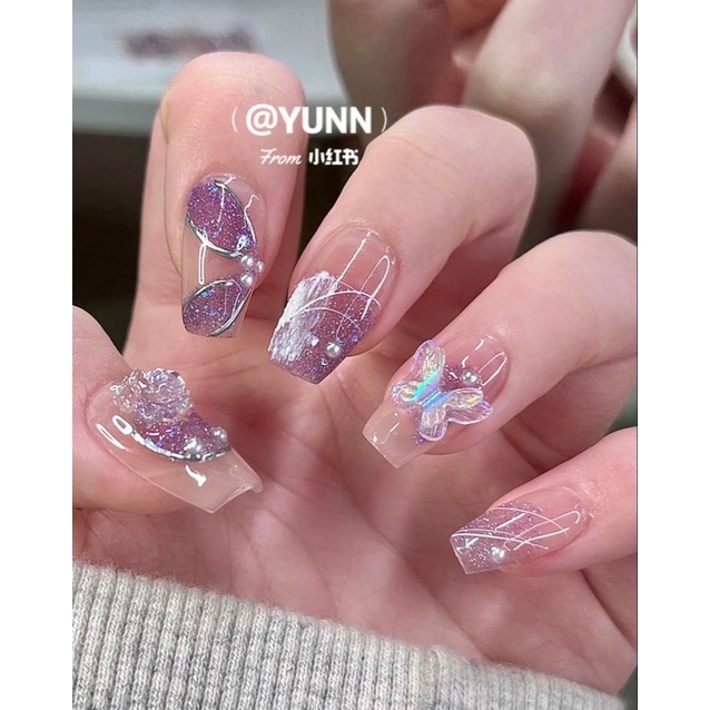 Khuôn charm bướm trang trí móng, khuôn silicon bươm nail làm nail box