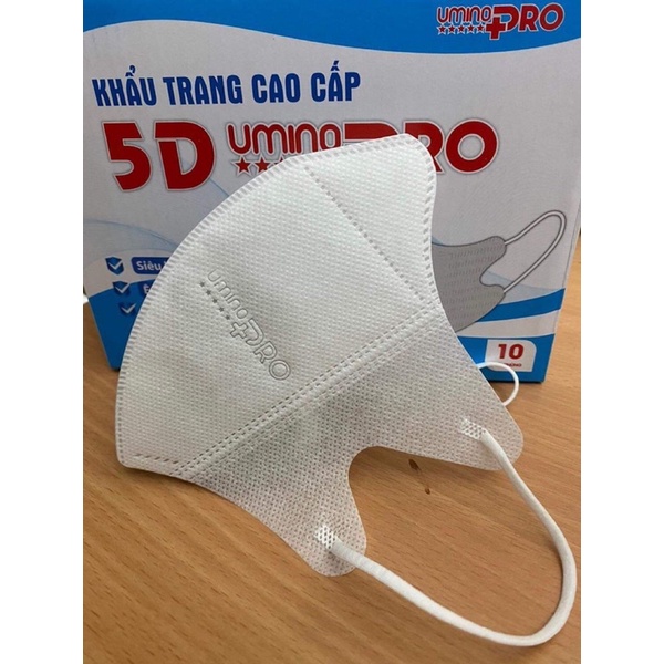 COMBO 100 CÁI Free ship - Khẩu trang kháng khuẩn Umino 5D Mask thùng 100 chiếc không đau tai tạo mặt V Line