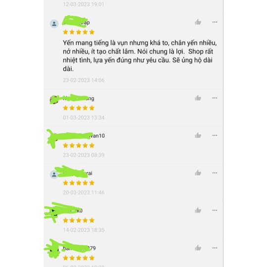 50g yến vụn thô loại to nguyên chất