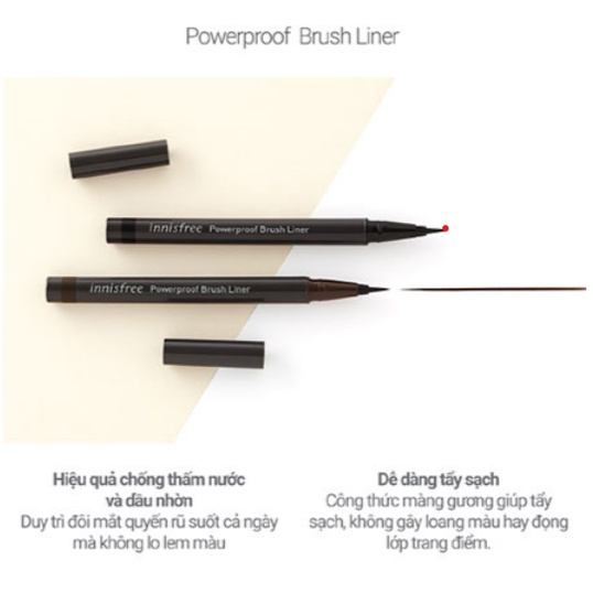 Bút Kẻ Mắt Nước INNISFREE Powerproof Brush Liner 10ml