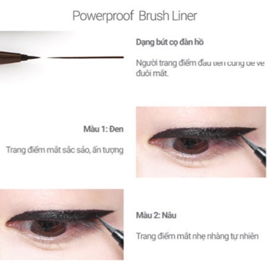 Bút Kẻ Mắt Nước INNISFREE Powerproof Brush Liner 10ml