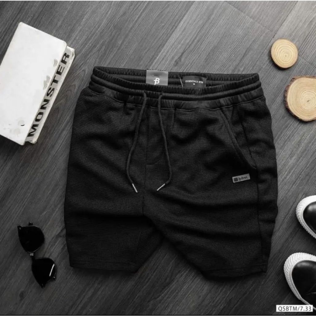 Quần short nam nữ cao cấp thêu logo cao su chất vải tổ ong mặc thoáng mát - STARSKY BTM 11