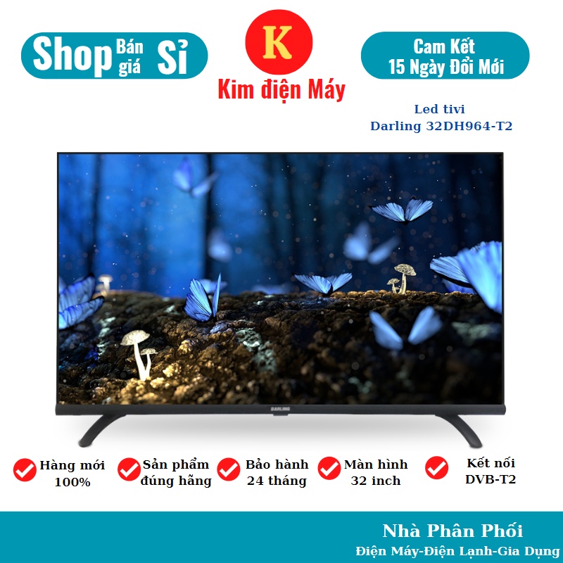 Led tivi Darling 32DH964-T2-tivi 32 inch-màn hình vi tính-bảo hành 24 tháng toàn quốc