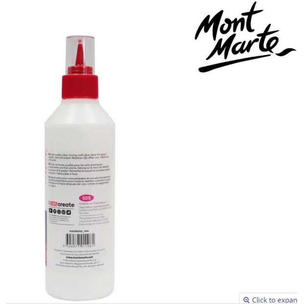 Keo sữa hồ dán đa năng Mont Marte - PVA Craft Glue Fine Tip 250g MACR0011