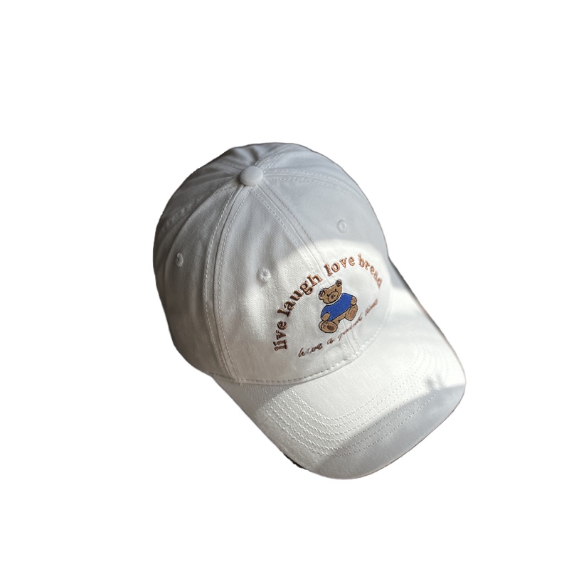 Mũ Lưỡi Trai Thêu Hình Gấu Phong Cách Mỹ Mới Cho Cặp Đôi