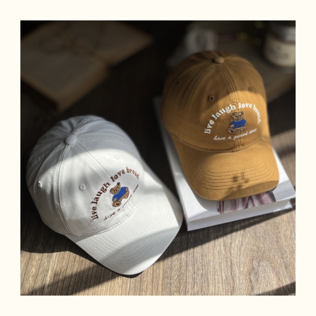 Mũ Lưỡi Trai Thêu Hình Gấu Phong Cách Mỹ Mới Cho Cặp Đôi