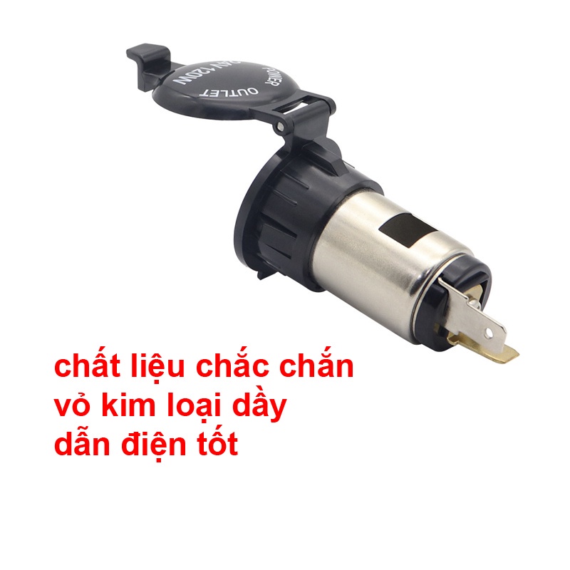 Tẩu sạc 12V/24V chuyên dụng cho xe hơi xe tải 120W (tẩu đầu cái) | BigBuy360 - bigbuy360.vn