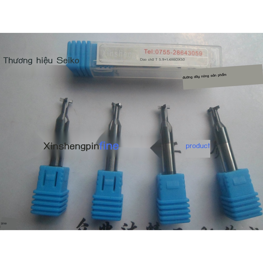 Dao phay chữ T, T hai đầu, cacbua rắn, độ chính xác cao, chống mài mòn hơn, đặc biệt để gia công rãnh hình