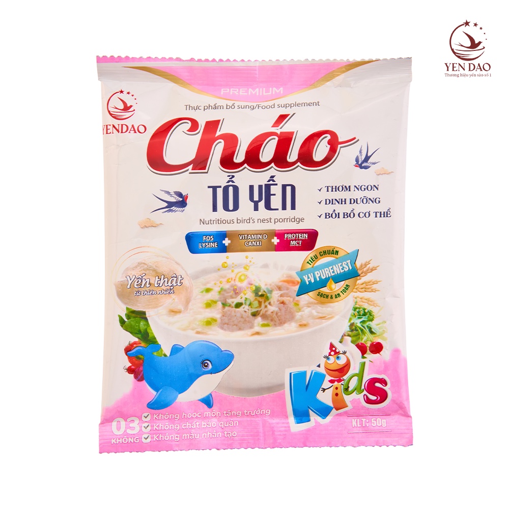 Cháo Tổ Yến Kids Yến Đảo Thúc Đẩy Phát Triển Trí Tuệ 50g/gói