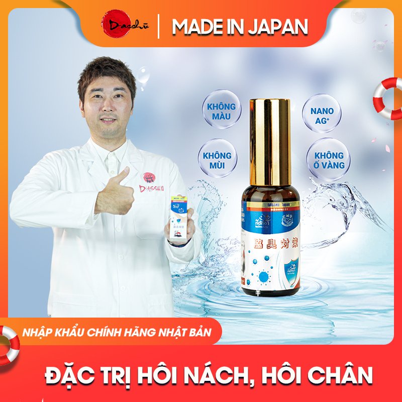 Hôi Nách, Hôi Chân, Giảm tiết mồ hôi bằng Sản phẩm Nhập Khẩu Chính Hãng Nhật Bản