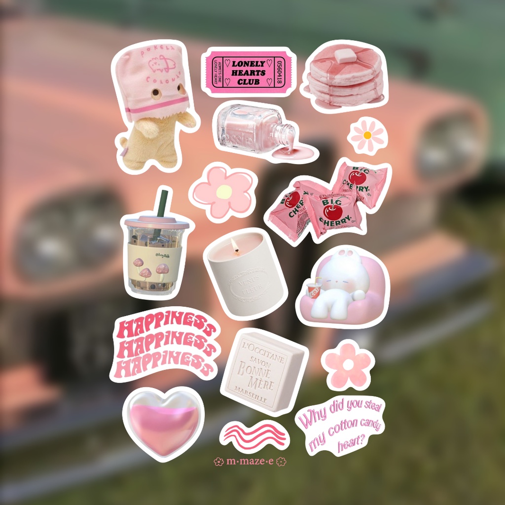 Everyday lovely ✿ Sticker set | bộ 12-15 stickers decor aethestic Hàn Quốc, chống nước trang trí.