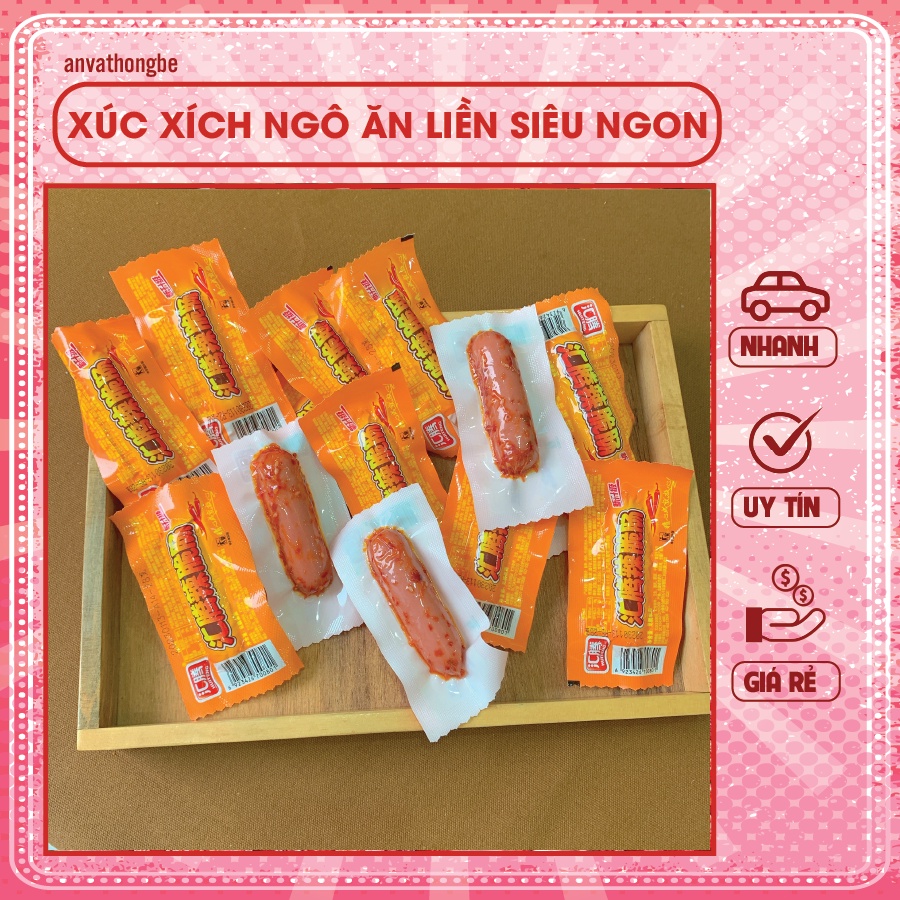 Xúc xích ngô xúc xích cay ăn liền hàng nội địa siêu thơm ngon