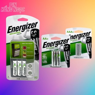 MÁY SẠC PIN ENERGIZER CHVCM4 MAXI - Có 4 cổng sạc AA-AAA, kèm 4 viên pin sạc AA 2000mAh - Hàng chính hãng