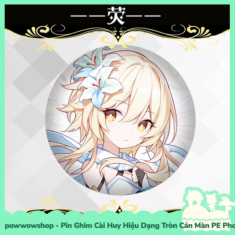 Huy Hiệu Pin Ghim Dạng Tròn 58mm Cài Áo / Túi / Balo Màn PE Phong Cách Nhân Vật Game Genshin Impact