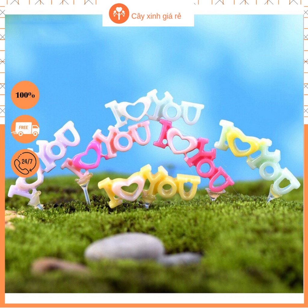 chữ I LOVE YOU cho các bạn trang trí tiểu cảnh, terrarium, móc khóa, DIY