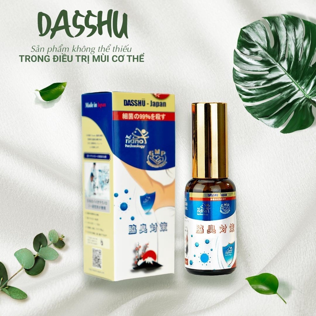 Xịt khử mùi hôi nách - hôi chân Dasshu Japan Combo 2 lọ