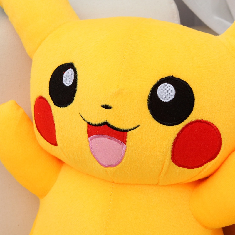 Gấu Bông Pikachu Ngồi Đáng Yêu, Pikachu Vàng Nhồi Bông 30CM