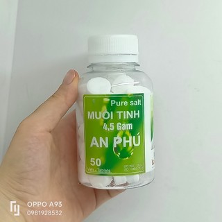 Viên muối tinh An Phú hộp 50 viên muối pha nước súc miệng họng