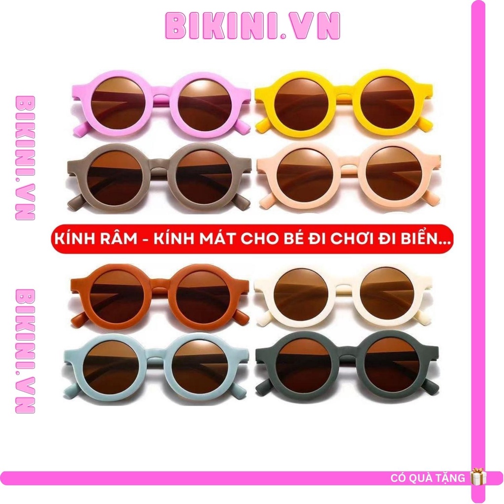 Kính cho bé - Kính mắt râm Gọng tròn phong cách Vintage chống tia UV cho bé từ 1-8 tuổi mới nhất BIKINI.VN