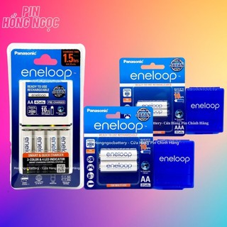 Bộ sạc nhanh panasonic kèm 4 pin sạc eneloop aa 2000 mah - hàng chính hãng