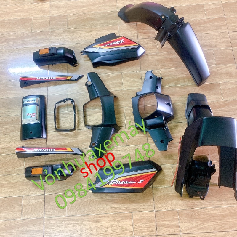 Bộ vỏ nhựa /Dàn áo xe Dream 2-dream việt -thái màu Đen Nhám