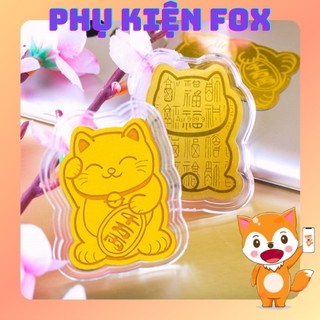Miếng dán điện thoại hình mèo thần tài,mèo thần tài hút tài lộc may mắn siêu cute