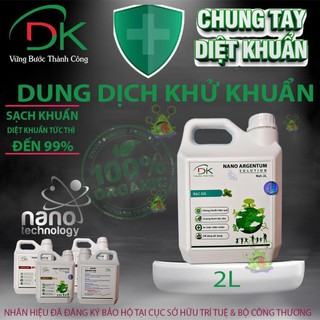 2 LÍT Dung dịch Nano Bạc ARGENTUM khử mùi, khử khuẩn cho xe ô tô, nhà cửa, văn phòng kết hợp với máy khử mùi để tạo khói