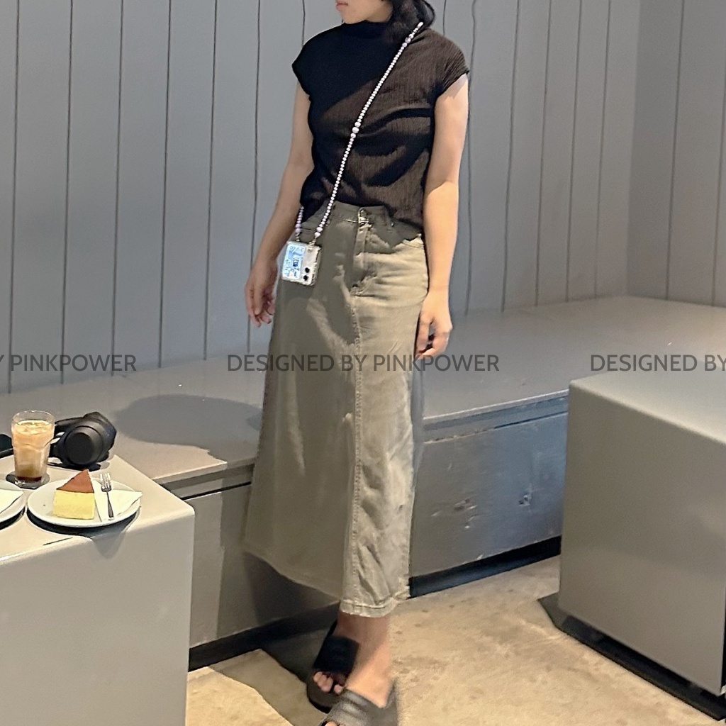 Chân váy dài nữ,chân váy chữ A co giãn vải kaki giúp tôn dáng,trẻ trung năng động phù hợp đi chơi,đi làm PINKPOWER | BigBuy360 - bigbuy360.vn