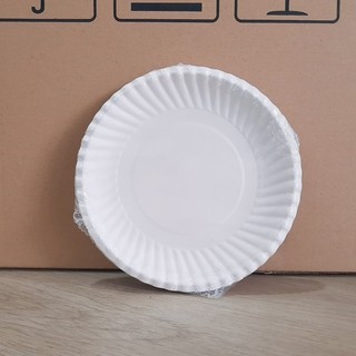 Dĩa Giấy Trắng 16cm -Bịch 10 Cái