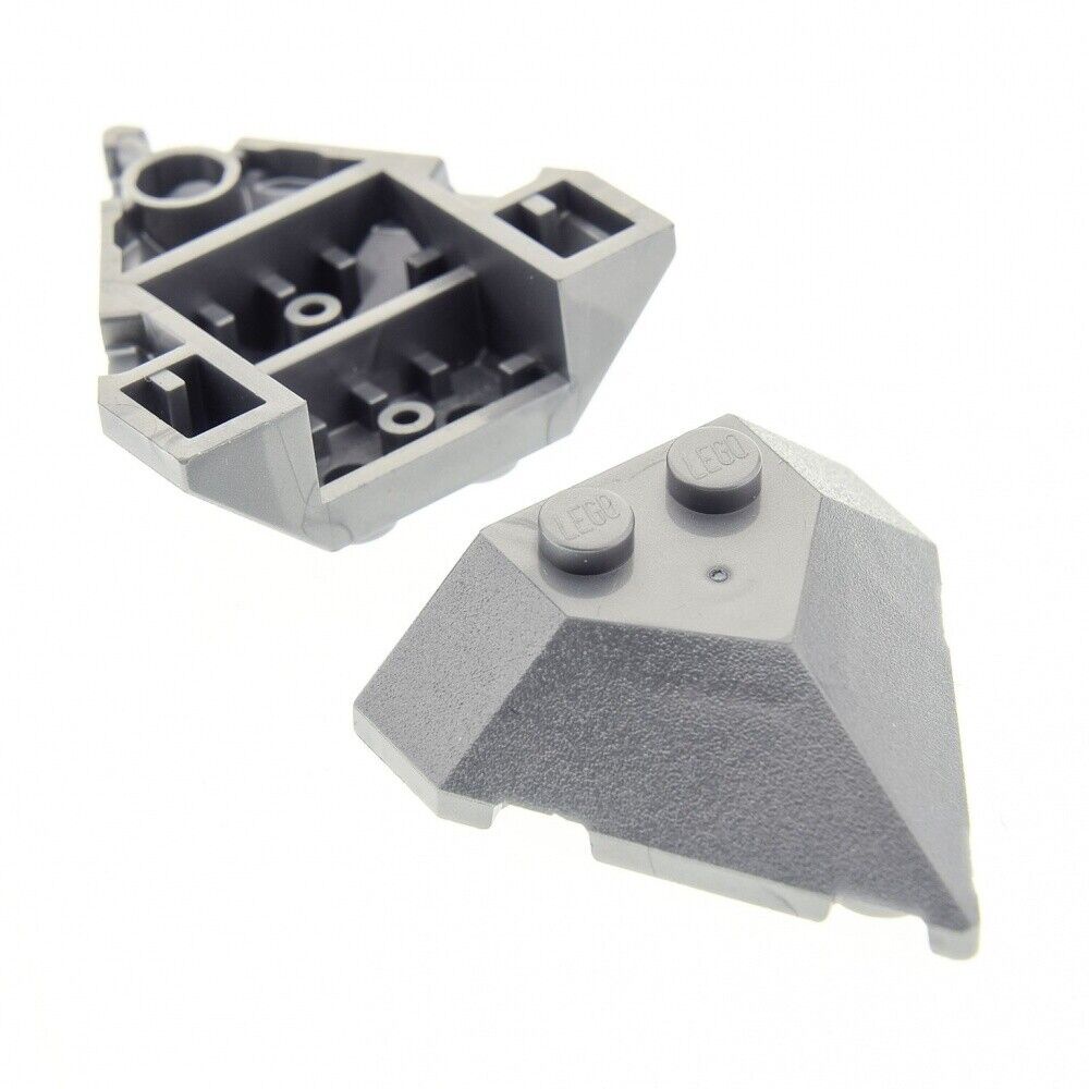 2x Lego Wedge Stone Wedge 4x4 Flat Silver Grey Spitz Nexo Knights 70323 22391