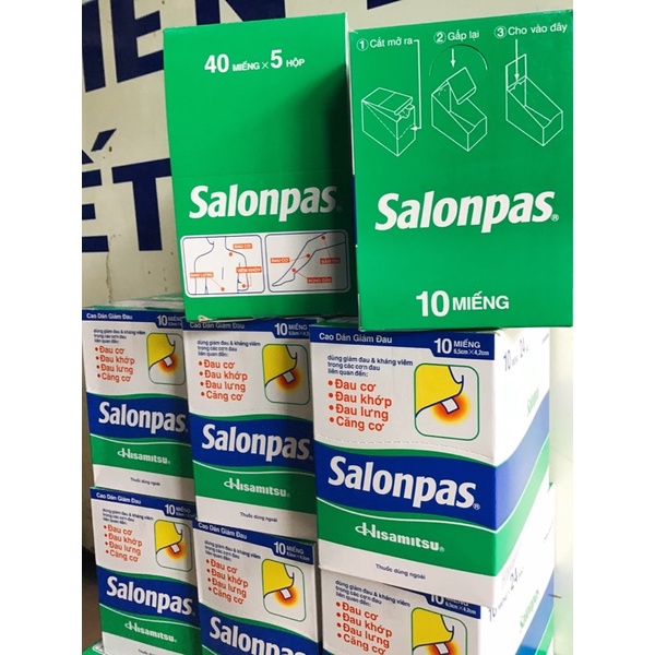 COMBO cao dán giảm đau SALONPAS chính hãng, date xa nhất.