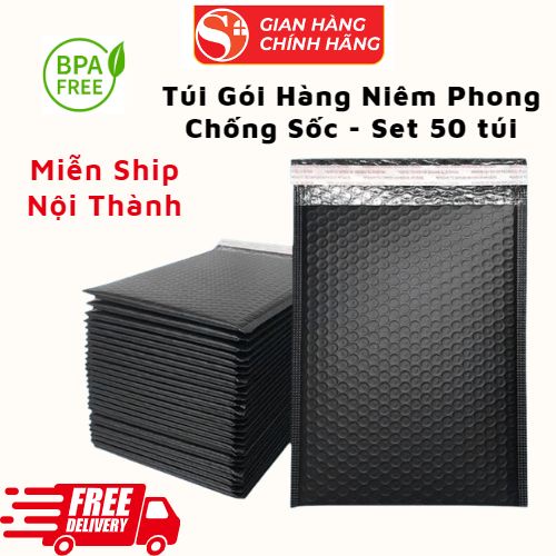 Túi Bóng Khí Niêm Phong ShineYe Túi Chống Sốc Chống Nước Túi Gói Hàng Niêm Phong -Set 50 Cái