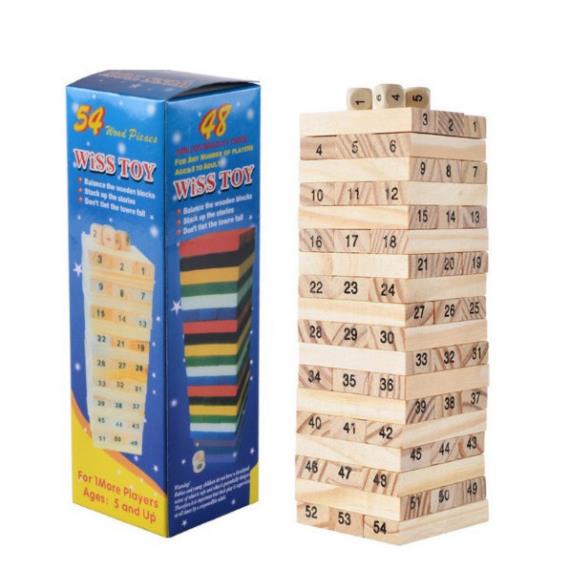 TTA258 Đồ Chơi Rút Gỗ Cho Bé 54 Thanh - 48 Thanh (Size nhỏ và Size to)