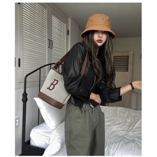 Túi MLB bucket miệng cúc bấm