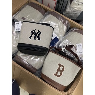 Túi MLB bucket miệng cúc bấm